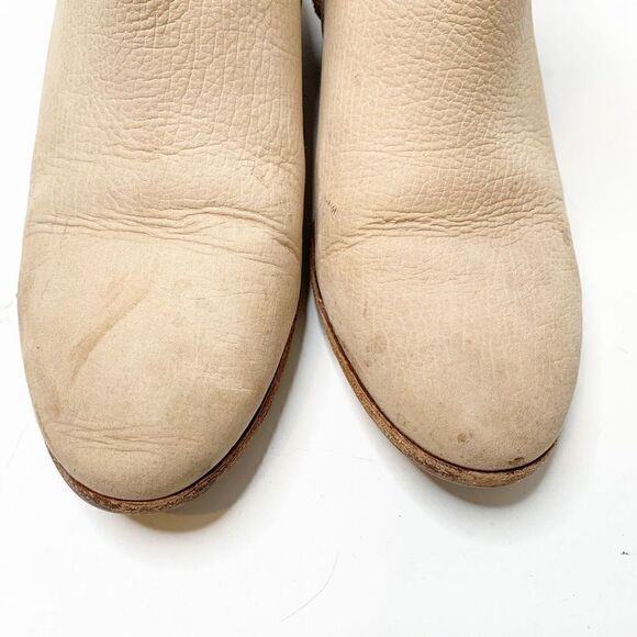 Sam Edelman Shoes Petty Leather Boot Beige Nubuck Ankle Boots Women’s Size 8.5 M - Picture 11 of 13